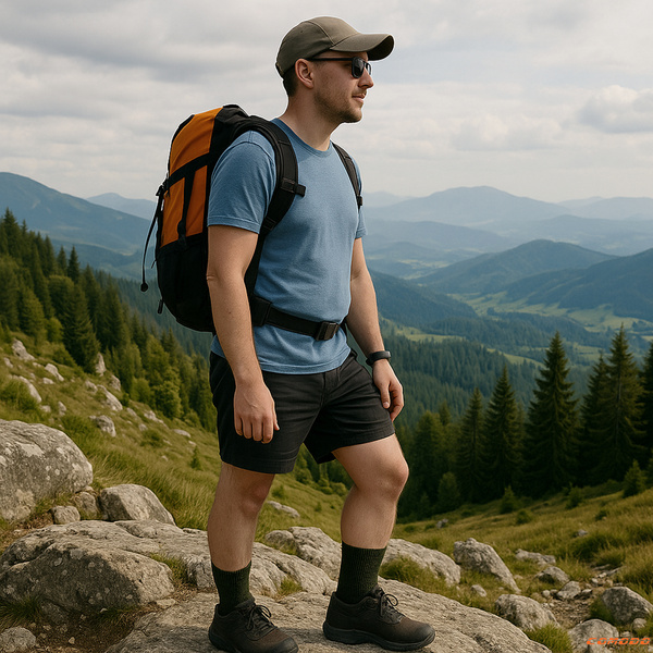 Skarpety trekkingowe COMODO TRE12 - 70% merino - pomarańczowe