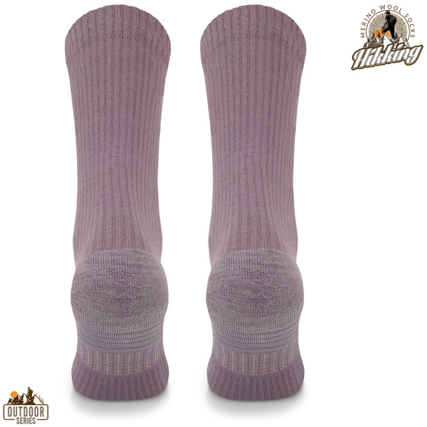 Skarpety trekkingowe TRE20 - 38% wełny merino - liliowy