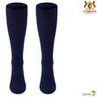 Podkolanówki jeździeckie SPDH - ciemnoniebieskie - wzór "Rozmawiam z koniem"