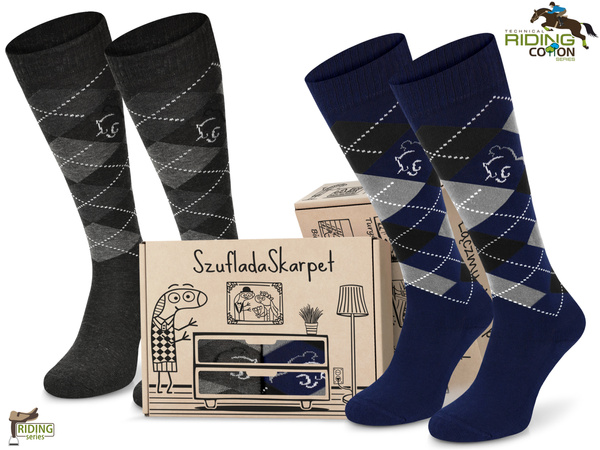 Zestaw podkolanówek SPDJ w pudełku - romby