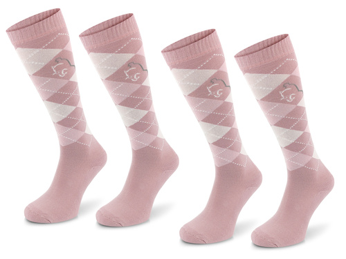 Zestaw podkolanówek jeździeckich SPDJ – różowe / 2 PAK