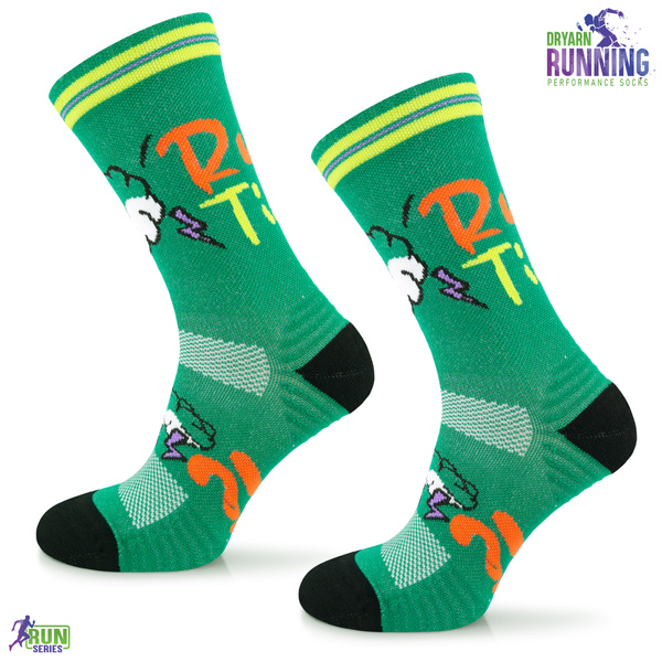 Termoaktywne skarpety do biegania Comodo RUN 15 Running DryMotion - Lively Green