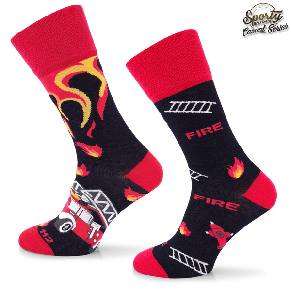 Zestaw kolorowych skarpetek SM1 2PAK - Straż