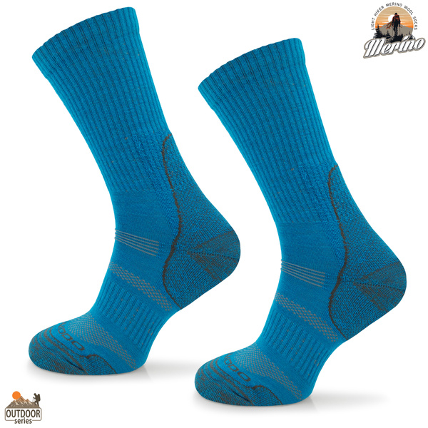 Skarpety trekkingowe COMODO TRE12 - 70% merino - niebieskie