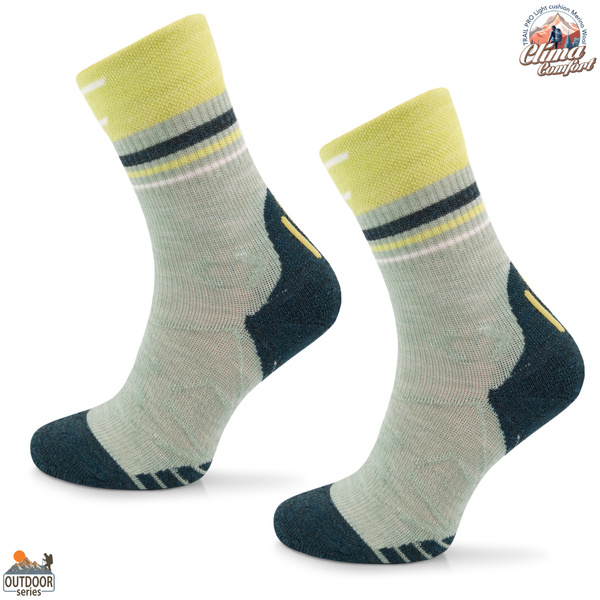 Skarpety trekkingowe TRE28 ClimaComfort TRAIL PRO - zielono/oliwkowe