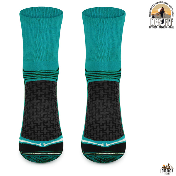Letnie skarpety trekkingowe TREUL03 - turkusowe