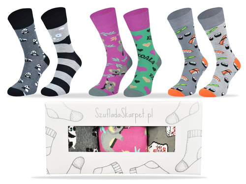 Zestaw skarpetek – Panda + Sushi + Koala