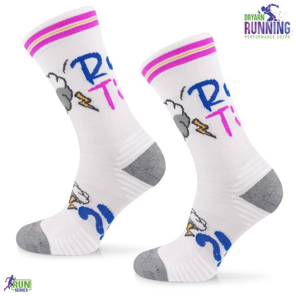 Termoaktywne skarpety do biegania Comodo RUN 15 Running DryMotion - Pure White