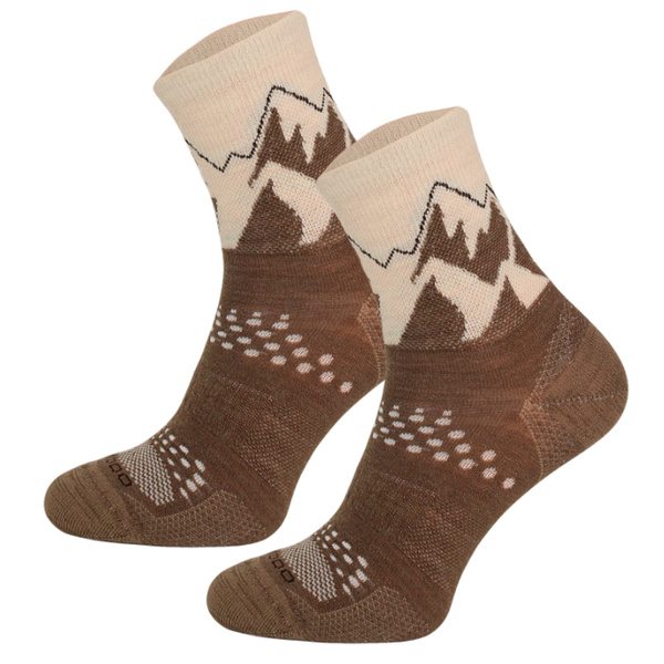 Skarpety trekkingowe TRE29 All Trail Hiker Thin Merino i Alpaka - brązowy