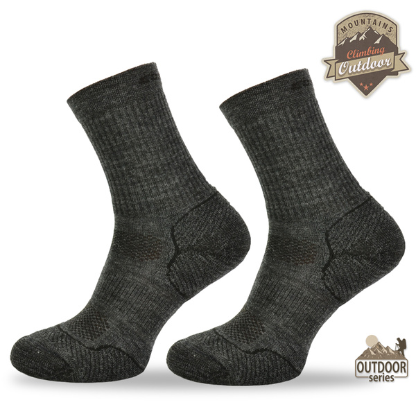 Skarpety TRE7 ciemny szary 50% merino + Climayarn