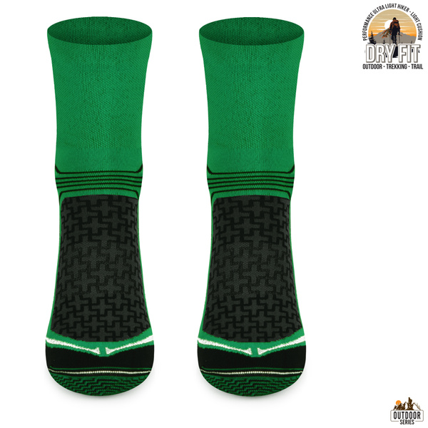 Letnie skarpety trekkingowe TREUL03 - zielone