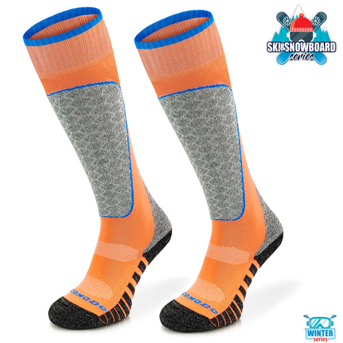 Skarpety narciarskie Comodo SKI1 - łososiowo-szare