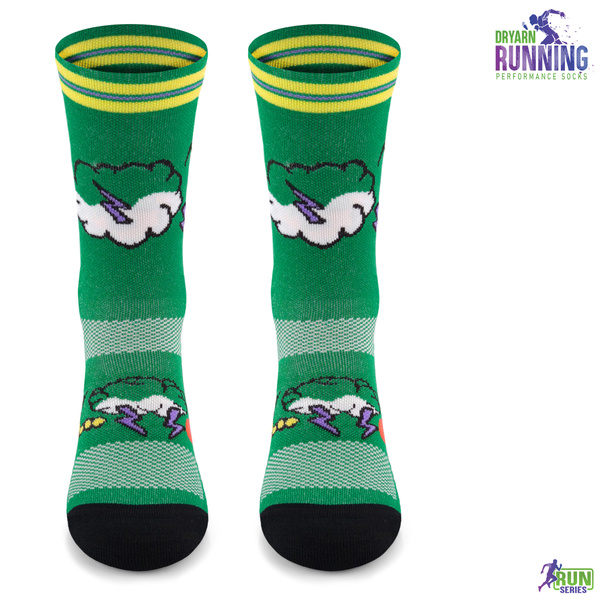 Termoaktywne skarpety do biegania Comodo RUN 15 Running DryMotion - Lively Green