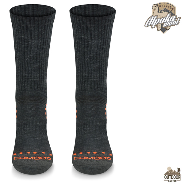 Zestaw skarpet trekkingowych STAL - 50% merino i alpaki - ciemo-szare / 2PAK
