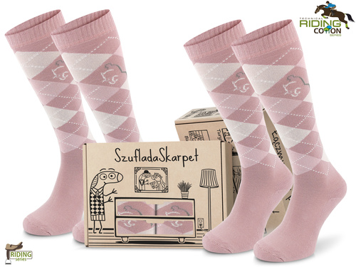 Zestaw podkolanówek SPDJ w pudełku - romby