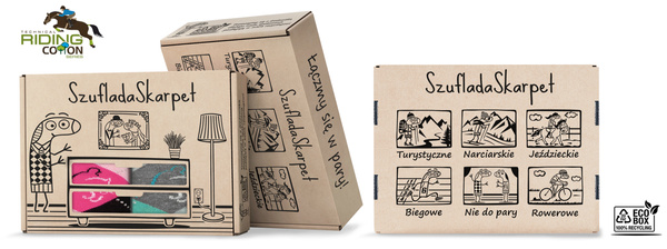 Zestaw podkolanówek SPDJC w pudełku - romby