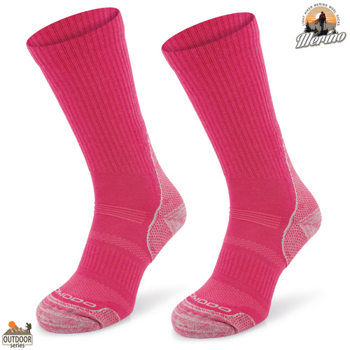 Skarpety trekkingowe COMODO TRE12 - 70% merino - różowe