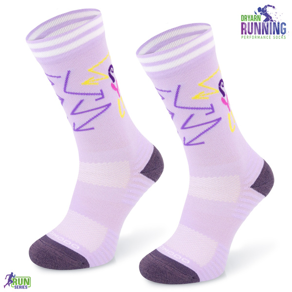 Termoaktywne skarpety do biegania Comodo RUN 15 Running DryMotion - Active Lilac