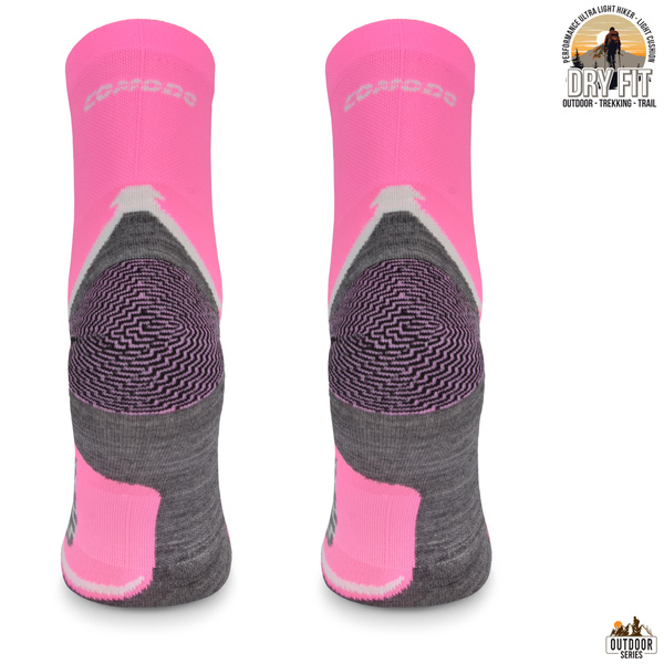 Letnie skarpety trekkingowe TREUL03 - neonowy róż