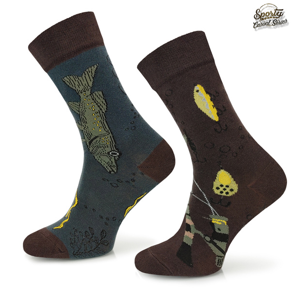 Zestaw kolorowych skarpetek SM1 2PAK - Szczupak