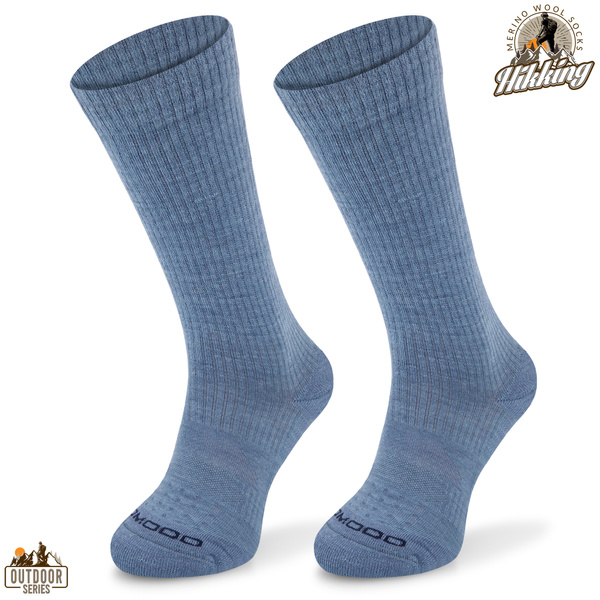 Skarpety trekkingowe TRE20 - 38% wełny merino - jasnoniebieski