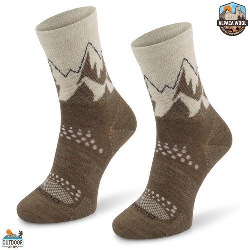 Skarpety trekkingowe TRE29 All Trail Hiker Thin Merino i Alpaka - brązowy