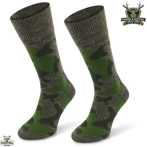 Zimowe skarpety myśliwskie CCS - kamuflaż