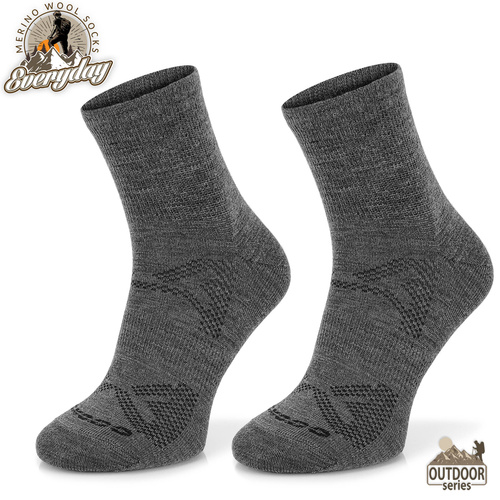 Skarpety trekkingowe TRE17 Everyday Merino - ciemnoszare