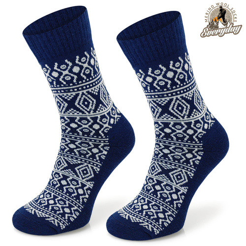 Skarpety trekkingowe EVR02 merino wool light cushion - granatowe