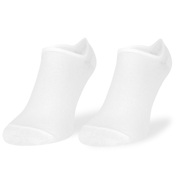 Bawełniane stopki z silikonem - białe