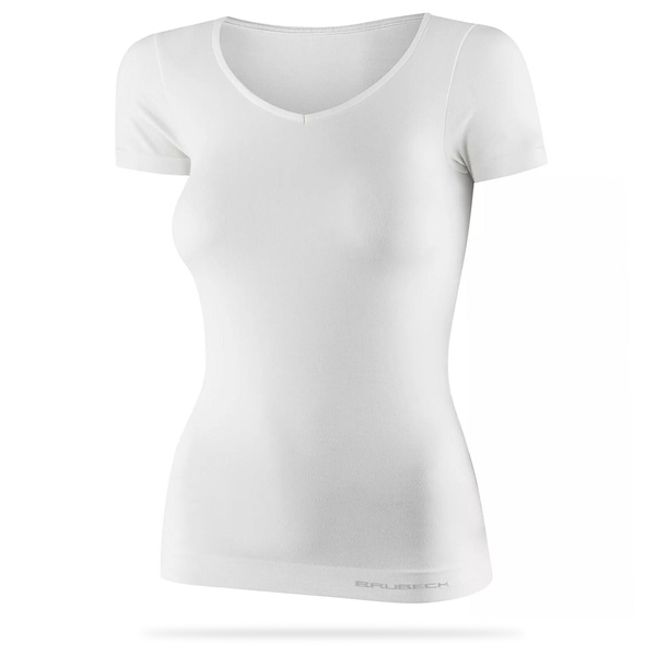 Koszulka damska T-shirt BRUBECK Comfort Merino - kremowa