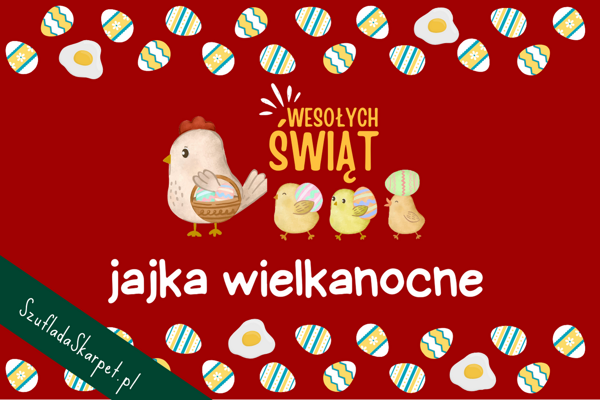 Naklejka na słoik - JAJA WIELKANOCNE