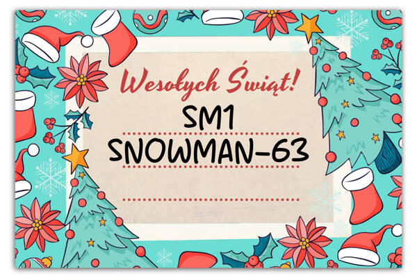 Naklejka zestawu skarpet w słoiku - SMI1 / SNOWMAN-63