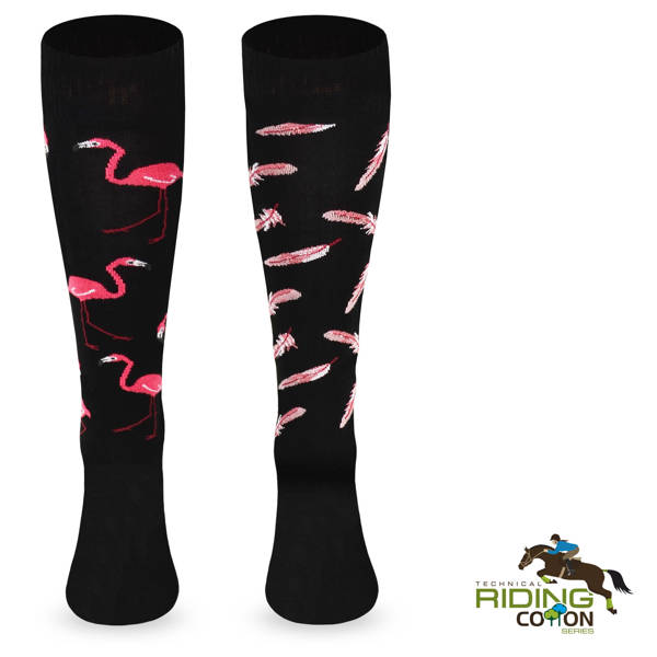 Podkolanówki jeździeckie – Flamingi