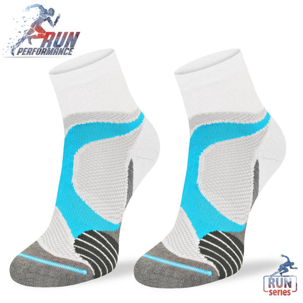 Skarpety do biegania RUN4 – Coolmax – white-blue