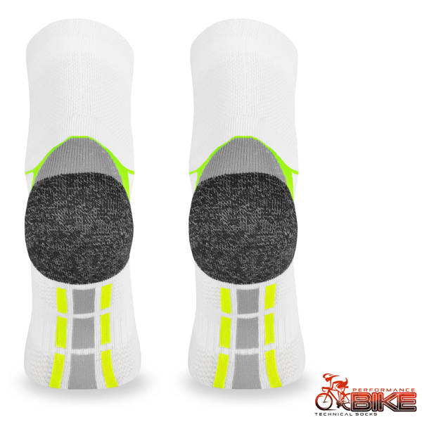 Skarpety rowerowe BIK1 DryTex – biało-zielone