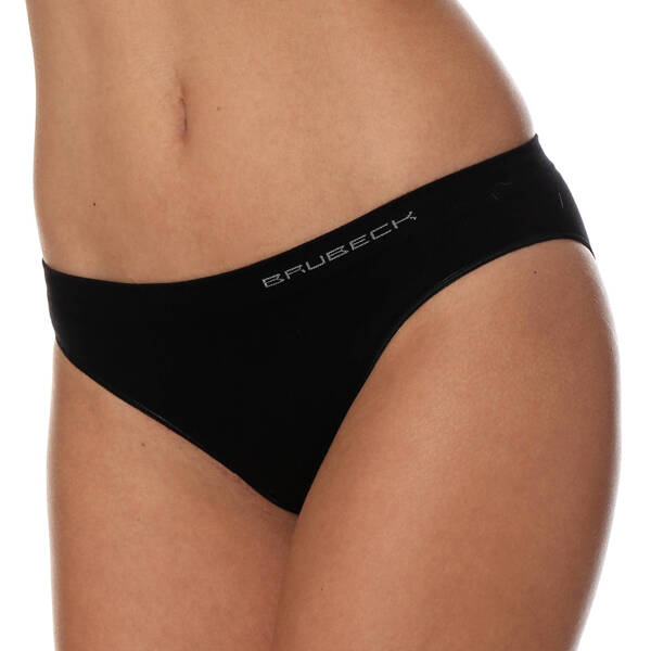 Zestaw 3 sztuk bawełnianych majtek damskich bikini BRUBECK Comfort Cotton - czarne