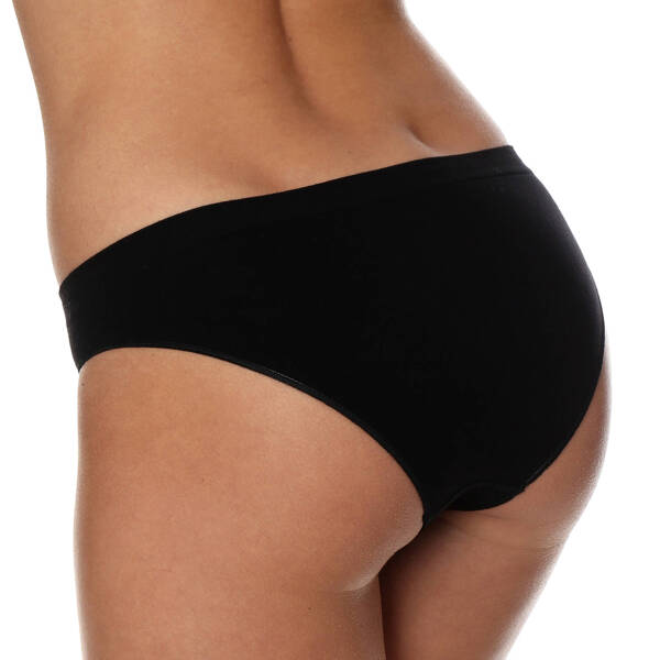 Zestaw 3 sztuk bawełnianych majtek damskich bikini BRUBECK Comfort Cotton - czarne